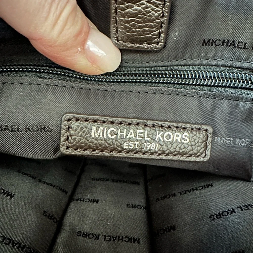 Michael Kors Brown Leather Laptop Bag
